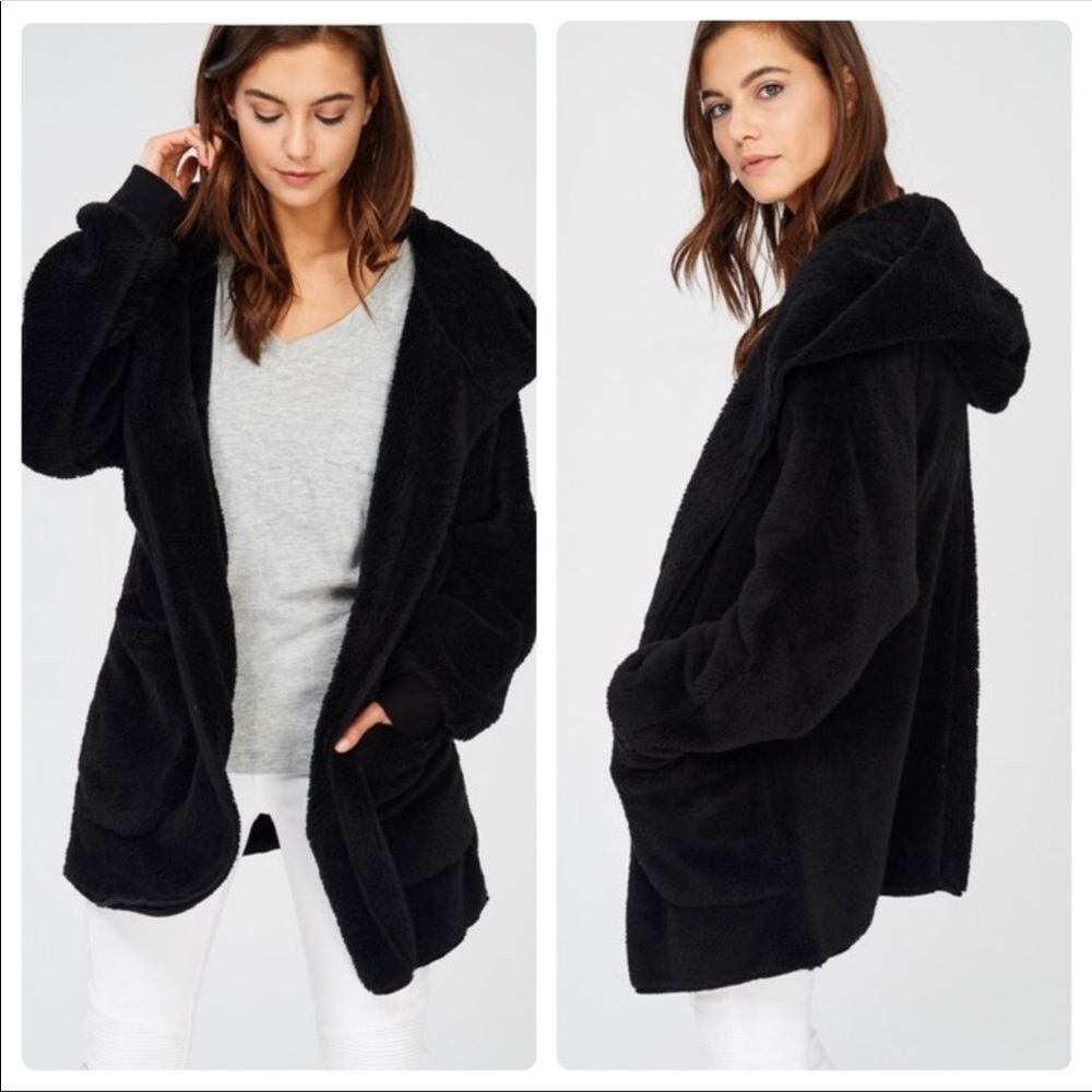 LAST 3️⃣Soft Plush Teddy Bear Faux Fur Hoodie Coat - Picture 5 of 8